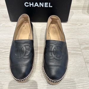 Chanel Black Espadrilles Size 37